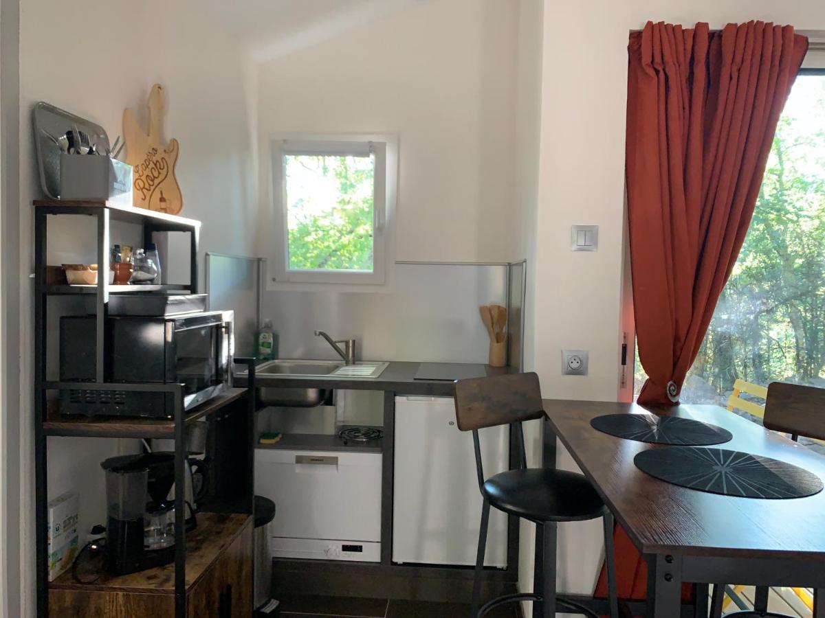 Le Mazet, Studio Avec Terrasse Et Acces Piscine Saint Alban Auriolles Ngoại thất bức ảnh