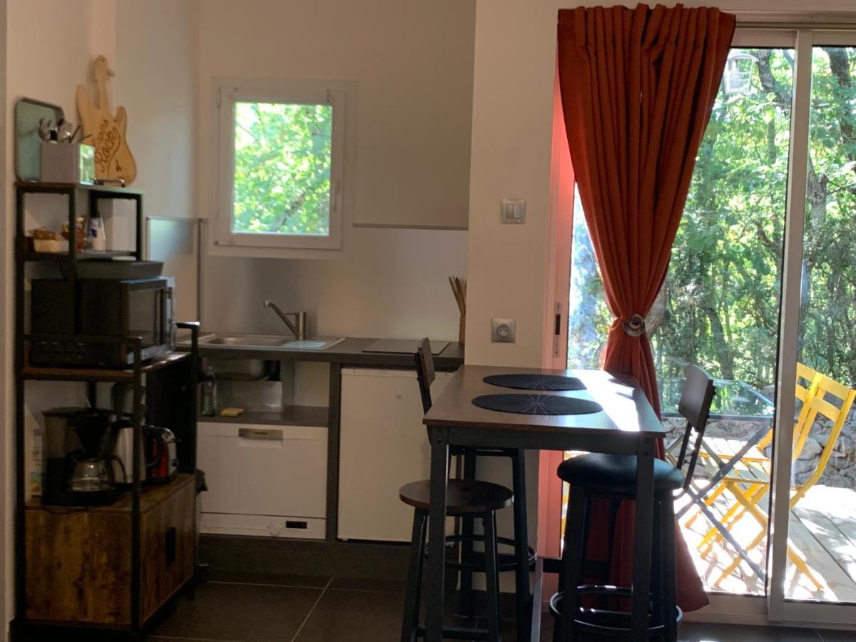 Le Mazet, Studio Avec Terrasse Et Acces Piscine Saint Alban Auriolles Ngoại thất bức ảnh