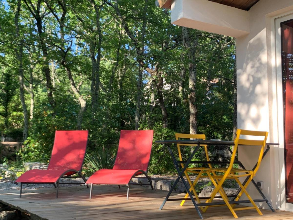 Le Mazet, Studio Avec Terrasse Et Acces Piscine Saint Alban Auriolles Ngoại thất bức ảnh